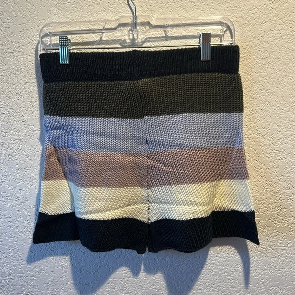 BOUTIQUE - Striped Knit Shorts with Drawstring